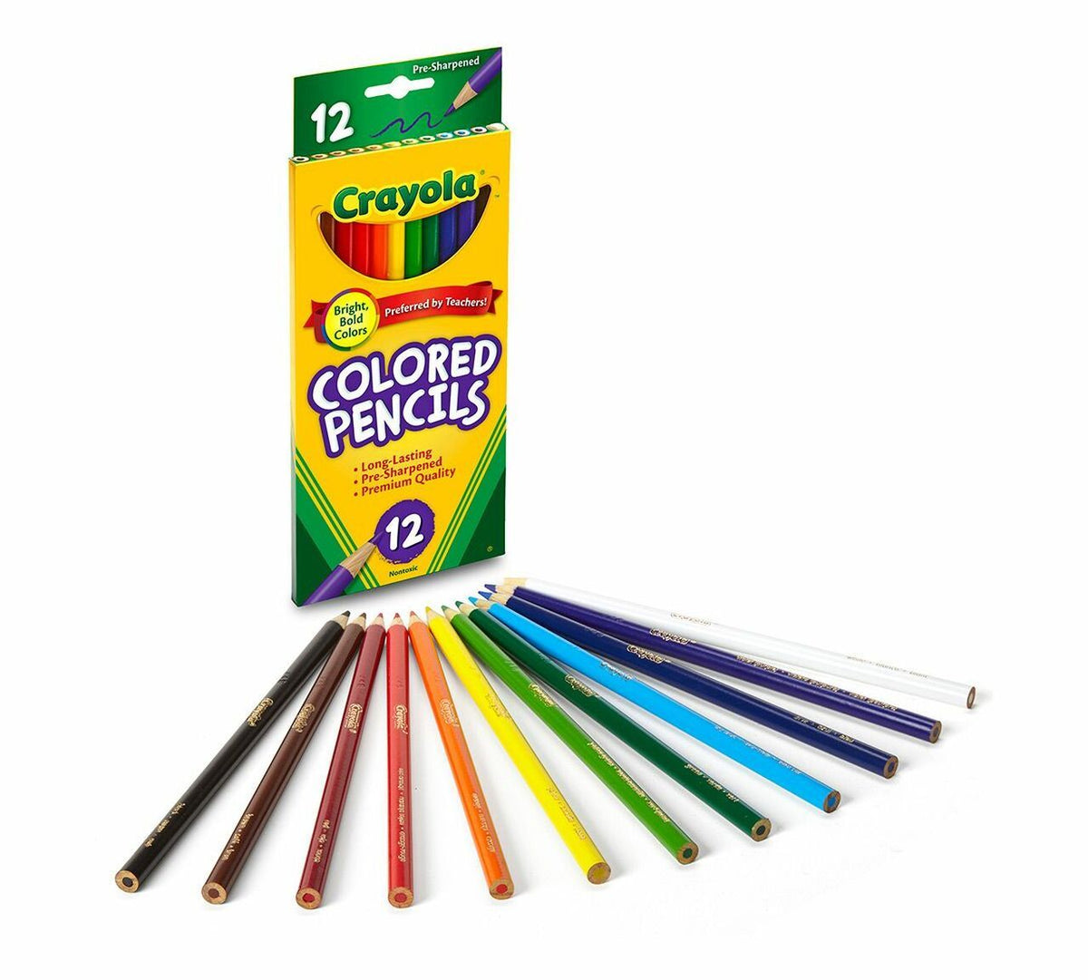 12 CT. COLORED PENCILS, LONG