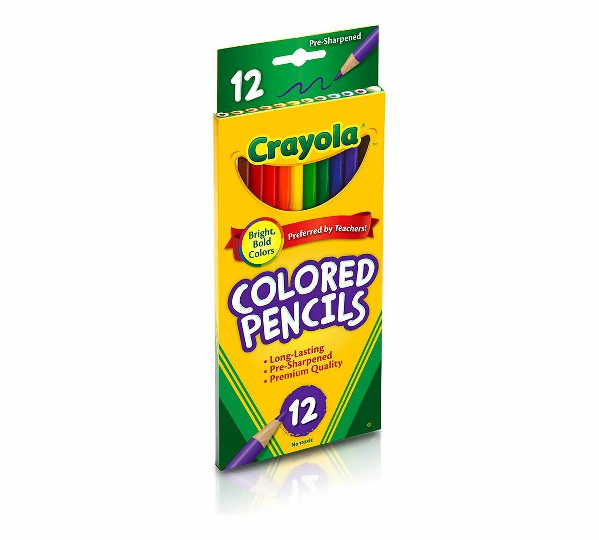 12 CT. COLORED PENCILS, LONG