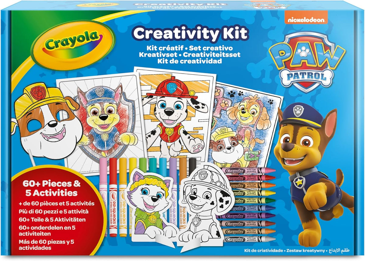 Crayola - Paw Patrol 5 in 1 Activity Creative Set with Colouring Pages | Ideal Gift for Boys and Girls, from 4 for birthdays, holidays, and all occasions | Suitable from 4 years