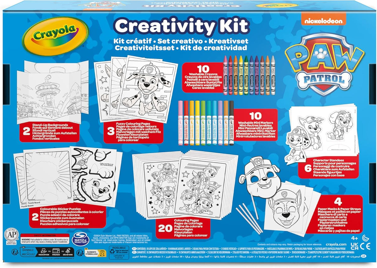 Crayola - Paw Patrol 5 in 1 Activity Creative Set with Colouring Pages | Ideal Gift for Boys and Girls, from 4 for birthdays, holidays, and all occasions | Suitable from 4 years