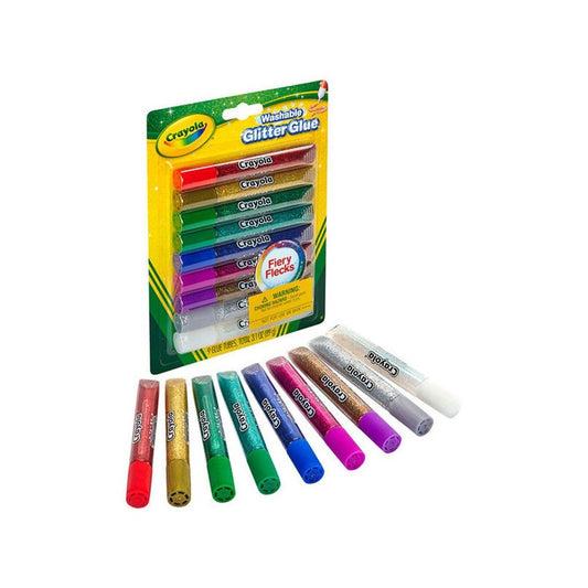 Crayola Bold Washable Glitter Glue 9 ct., Fiery Flecks