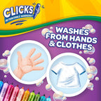10 Ct Washable CLICKS Retractable Markers, Bold & Bright