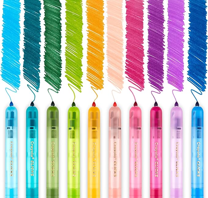 10 Ct Washable CLICKS Retractable Markers, Bold & Bright