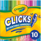 10 Ct Washable CLICKS Retractable Markers, Bold & Bright