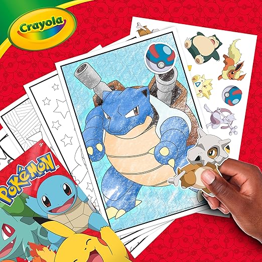 Crayola - Pokemon Activities Coloring Book | 32 Pages with 7 Markers Included - Featuring All Your Favorite Pokemon Characters - Creative Fun at Home and On-the-Go | Ages 3+