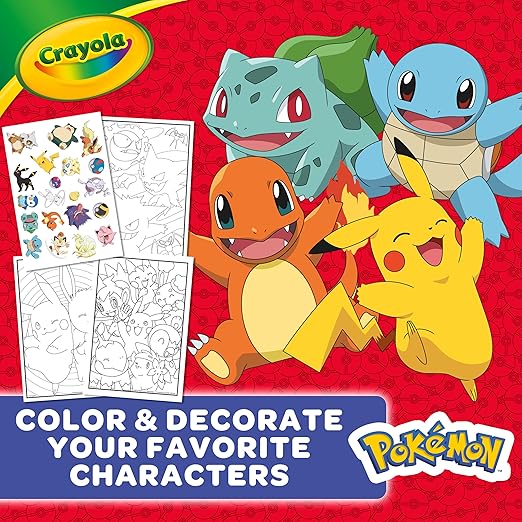 Crayola - Pokemon Activities Coloring Book | 32 Pages with 7 Markers Included - Featuring All Your Favorite Pokemon Characters - Creative Fun at Home and On-the-Go | Ages 3+