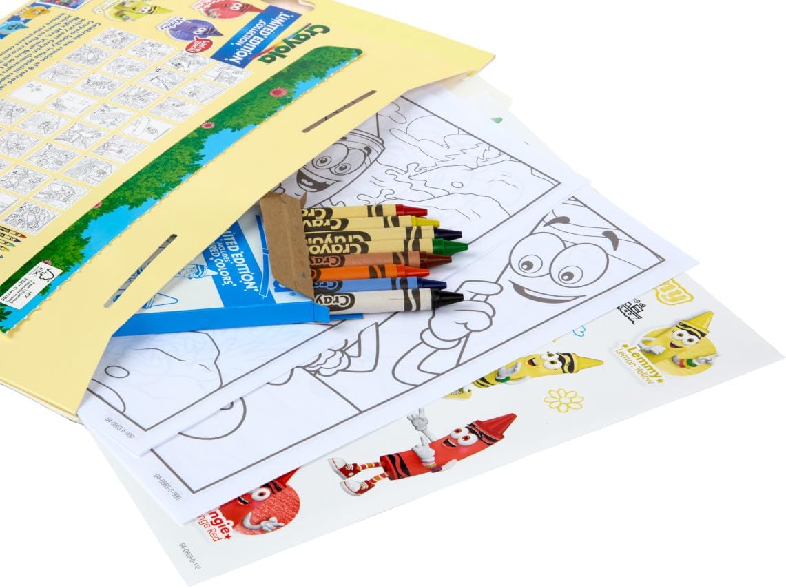 Crayola Retired Colors Free Time Coloring & Activity Set – Includes 32 Pages, Classic Retired Crayons & Stickers, Gift for Kids Ages 3+