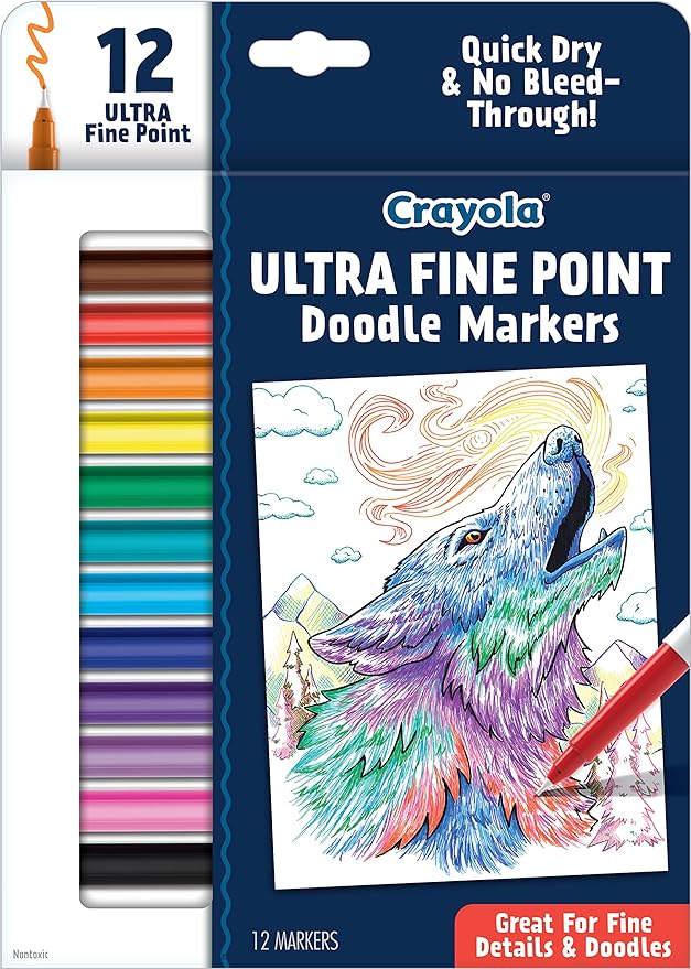 12 Ct Ultra-Fine Point Doodle Markers