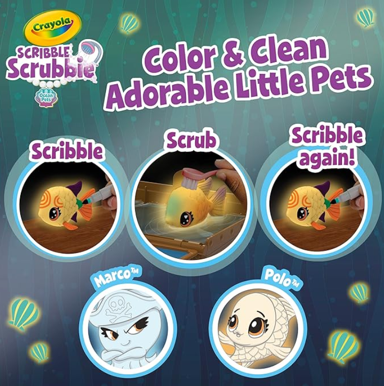 Scribble Scrubbie Glow, Ocean Treasure Chest