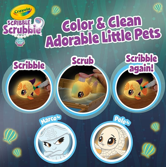 Scribble Scrubbie Glow, Ocean Treasure Chest