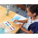 Crayola Washable Watercolors Pans with Plastic Handled Brush, 16 Count