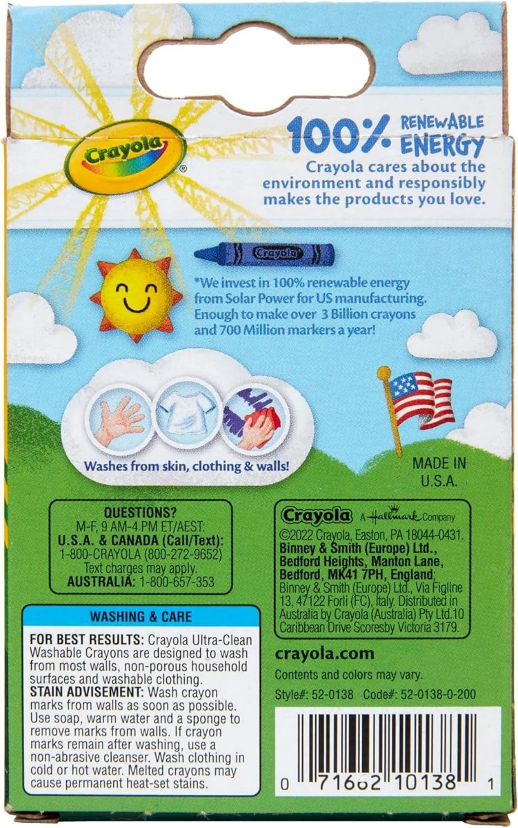 Crayola 24 count Washable Ultra Clean Crayons