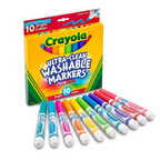 Crayola 10 Count Ultra-Clean Washable Bright, Broad Line, Color Max Markers