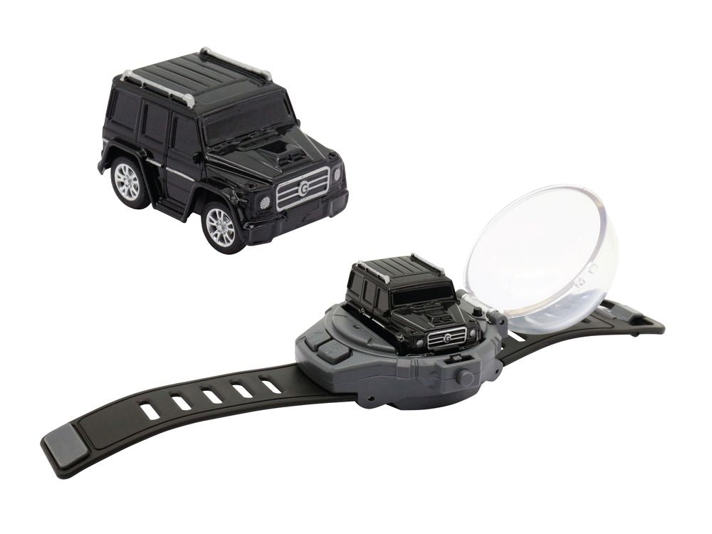 D-power - 1:64 Scale Watch Remote Control Car (Black)– 2.4GHz Mini RC Car with Wearable Controller | Compact Racing Toy for Kids Ages 3+