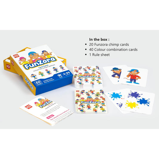 Unik Play - Funzora Card Game | Easy to Learn, Playing Card Games, Fun Family Brain Games Birthday | Boys & Girls Age 6+