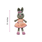 Happy Threads Handmade Crocheted Blossom the Cute Bunny (13 inches) – Multicolour | Crochet Toys | Child Safe | for Babies 6 Months & Above | Dolls for Boys/Girls| For Birthday Gift | Decorative Items for Room