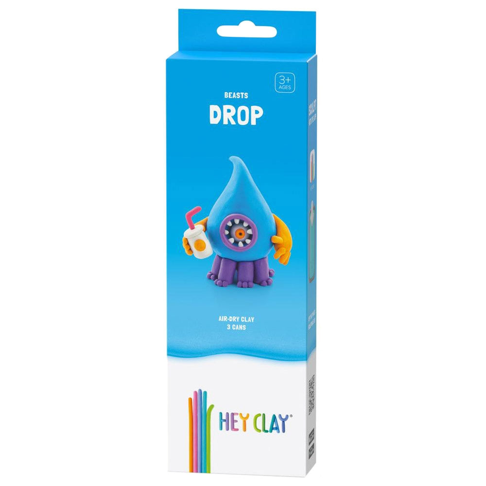HEY CLAY – DIY Drop Plastic Creative Modelling Air-Dry Clay For Kids 3 Cans