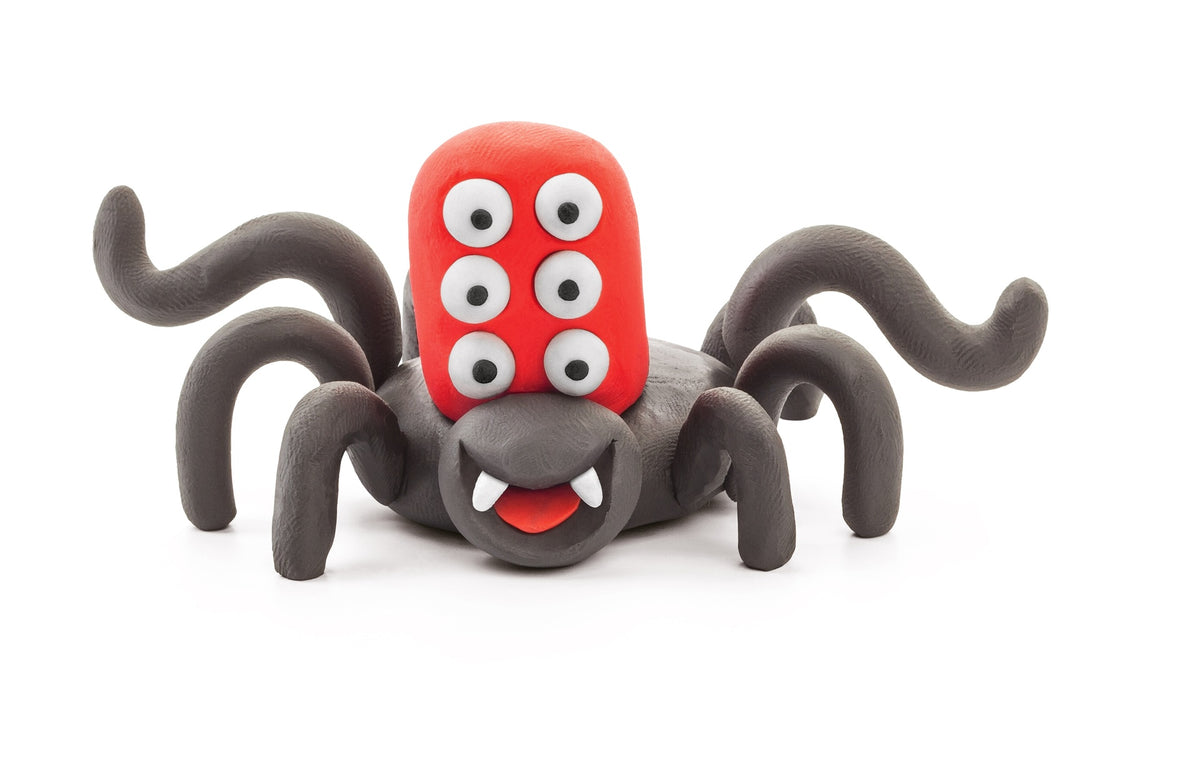HEY CLAY -DIY  Bugs: Spider, Mantis, Caterpillar Plastic Creative Modelling Air-Dry Clay For Kids 6 Cans