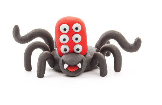 HEY CLAY -DIY  Bugs: Spider, Mantis, Caterpillar Plastic Creative Modelling Air-Dry Clay For Kids 6 Cans