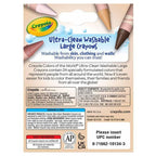 24 Ct Large Ultra-Clean Washable Crayons, Colors of the World