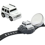 D-power - 1:64 Scale Watch Remote Control Car (White)– 2.4GHz Mini RC Car with Wearable Controller | Compact Racing Toy for Kids Ages 3+