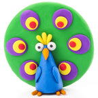 HEY CLAY -DIY Birds: Toucan, Penguin, Peacock Plastic Creative Modelling Air-Dry Clay For Kids 6 Cans