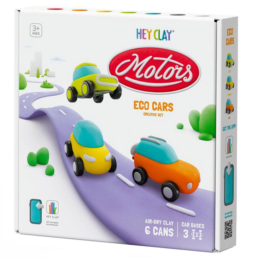 Hey Clay - Eco Cars Air-Dry Clay 6 Cans