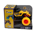 D-Power - Pullback Stunt Off-Roader, Yellow | No Batteries Needed, Fun for All Ages | 3+