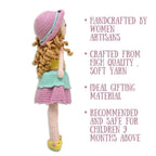 Happy Threads Handmade Crocheted Love & Care Cecilia Doll (15 inches) – Multicolour | Crochet Toys | Child Safe | for Babies 6 Months & Above | Dolls for Boys/Girls| For Birthday Gift | Decorative Items for Room