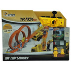 D-POWER – Ejection Track Set & Colour Changing Car | DIY Free Build Track, 360 Loop Launcher, Launch Pad | 62pc Set, Kids Age 3+