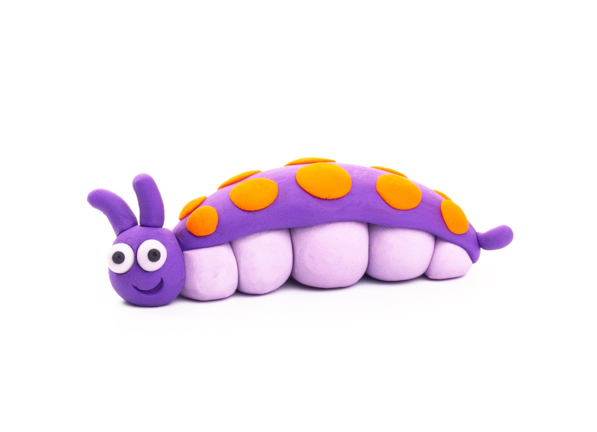 HEY CLAY -DIY  Bugs: Spider, Mantis, Caterpillar Plastic Creative Modelling Air-Dry Clay For Kids 6 Cans
