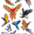 Avenir - Natural Creation 3D Bird Stickers – 12 Puffy Decorative Stickers | Creative Craft & Scrapbooking Stickers for Kids, Journals, Cards & Gifts