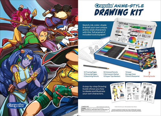 Crayola - Learn to Draw Your Own Manga Drawing Kit | Creative Activity and Gift for Kids, Ages 8