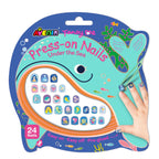 Avenir - Fancy Me Press-On Nails for Kids – Under the Sea | 24 Pre-Glued Artificial Nails with Tweezer | Easy Apply & Remove | Fun Nail Art Kit for Girls & Gift Set