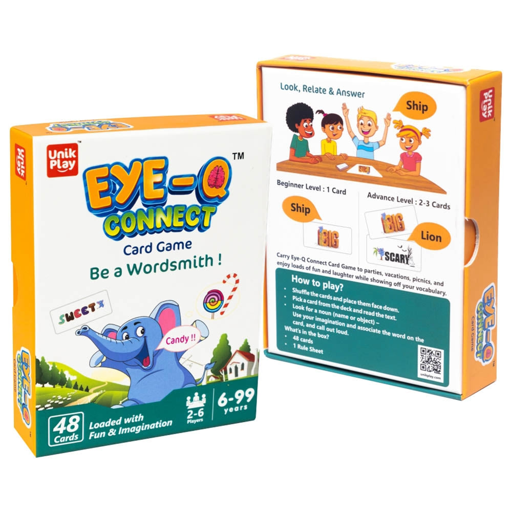 Unik Play - Educational Game Eye Q Connect | Easy to Learn Playing Card Games, Fun Family Brain Game | Boys & Girls Age 6+