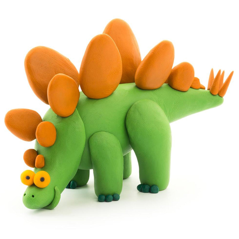 HEY CLAY – DIY Stegosaurus Plastic Creative Modelling Air-Dry Clay For Kids 3 Cans