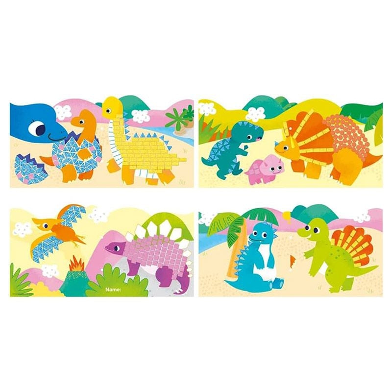 Avenir Create My First Story Book - Dinosaurs | Mosaic Junior Kit: Fun DIY Activity for Kids - Improve Coordination and Perception of Colors | Ideal gift for Kids 3+