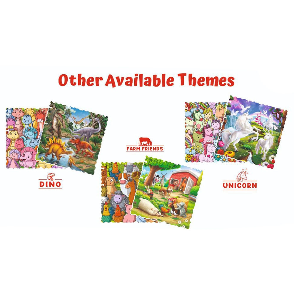Unik Play - Go Crazy Jigsaw Puzzle | Attractive Cartoon Print Puzzle | 2 Puzzle Trays - Construction | Kids and Adults 6+
