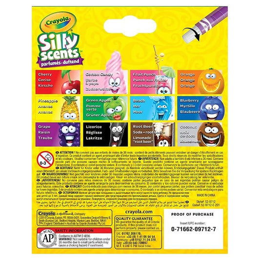 Crayola - Silly Scents Slim Scented Washable Markers | 10 Aromatic Markers for Kids' Artwork - Scribble and Sniff, Drawing Fun | Non-Toxic, Suitable for Ages 3+