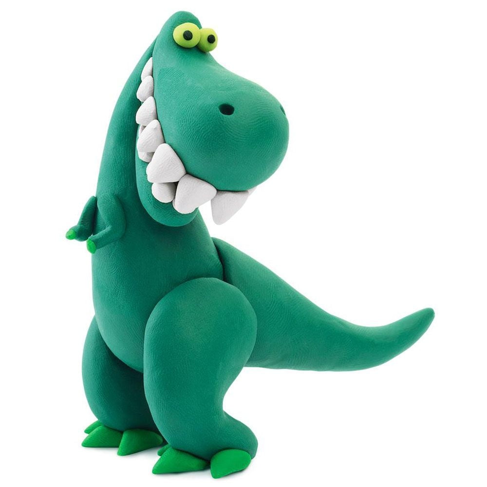 HEY CLAY -DIY Dinos: Pterodactylus, Triceratops, Tyrannosaurus Plastic Creative Modelling Air-Dry Clay For Kids 6 Cans
