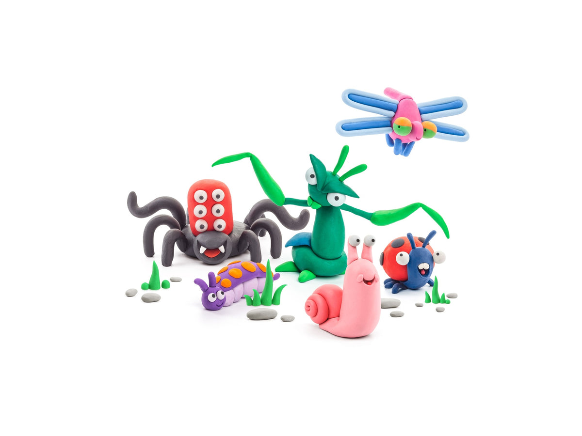 HEY CLAY – DIY Mantis Plastic Creative Modelling Air-Dry Clay For Kids 3 Cans
