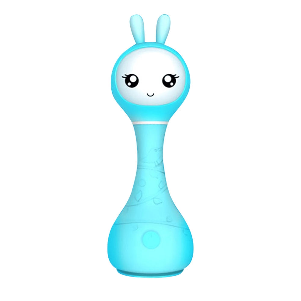 Alilo – Smarty Shake & Tell Rattle, R1 - Smarty Blue | Music, Stories, & Color Learning for Babies | Hi-Fi Sound, Light-Up Ears, USB Charging | 0+