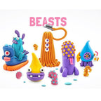 HEY CLAY – DIY Ginger Plastic Creative Modelling Air-Dry Clay For Kids 3 Cans