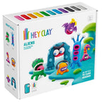 HEY CLAY - Aliens Set-Colourful Modeling Kids-Air Dry Clay Kit 15 cans and Sculpting Tools with Fun Interactive Instructions App, Multicoloured