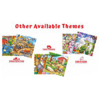Unik Play - Go Crazy Jigsaw Puzzle | Attractive Cartoon Print Puzzle | 2 Puzzle Trays - Dino | Kids and Adults 6+