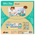 Avenir Stick 'N Play Series - Polar & Sea Animals | 200+ Reusable Stickers for Endless Fun! Create Play Scenes with 8 Illustrated Theme Cards, Make Your Own Animal Figures | For Kids 3+