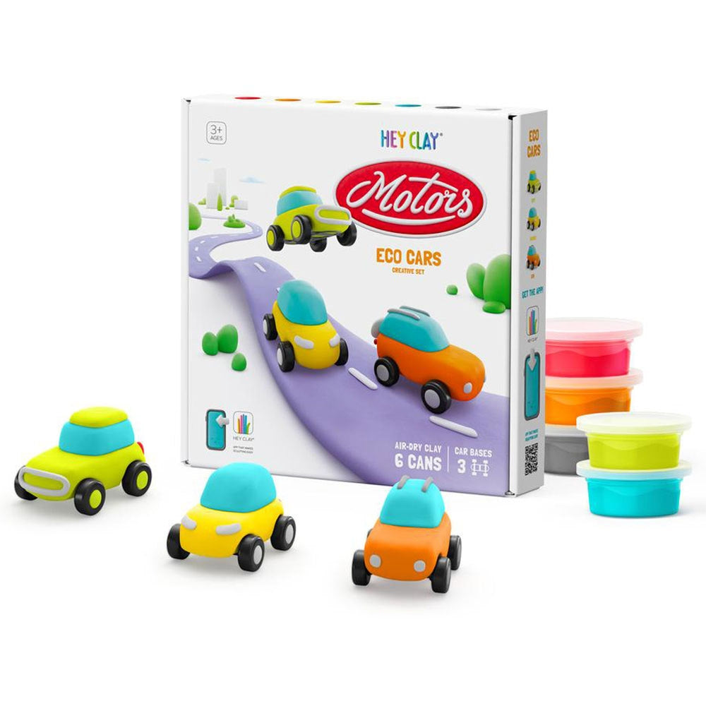 Hey Clay - Eco Cars Air-Dry Clay 6 Cans