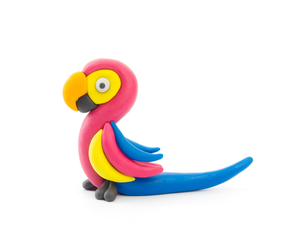 HEY CLAY – DIY Ara Parrot Plastic Creative Modelling Air-Dry Clay For Kids 3 Cans