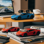 D-Power 1:64 Diecast Lamborghini Aventador LP 750-4 Superveloce – Licensed Collectible Model Car (Assorted Colors Blue / Red, 1 Piece) | Metal Body, Free-Rolling Wheels