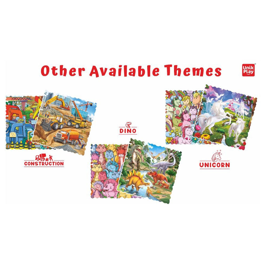 Unik Play - Go Crazy Jigsaw Puzzle | Attractive Cartoon Print Puzzle | 2 Puzzle Trays - Farm | Kids and Adults 6+